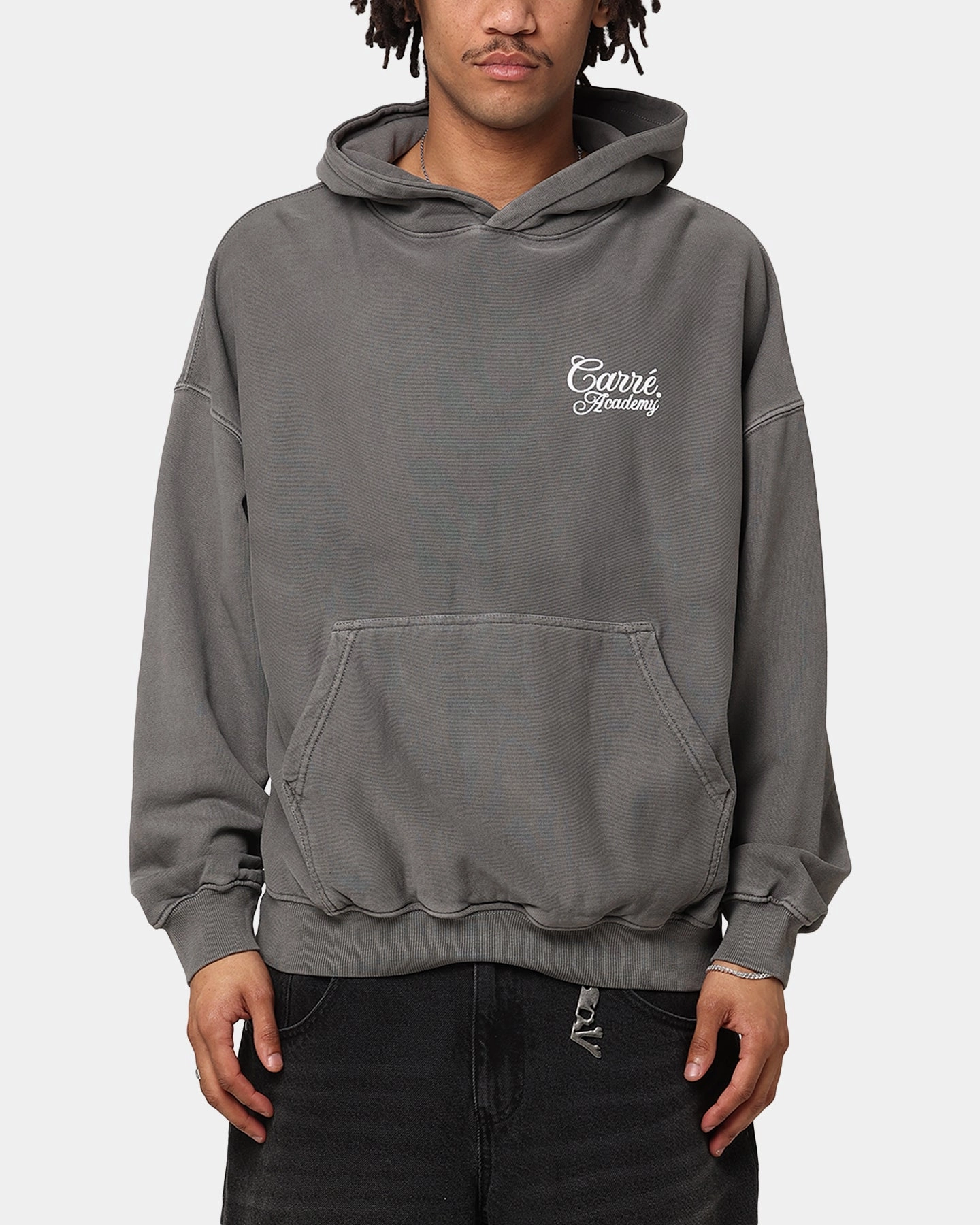 afternoon Perfection Carre Serif Hoodie Washed Charcoal