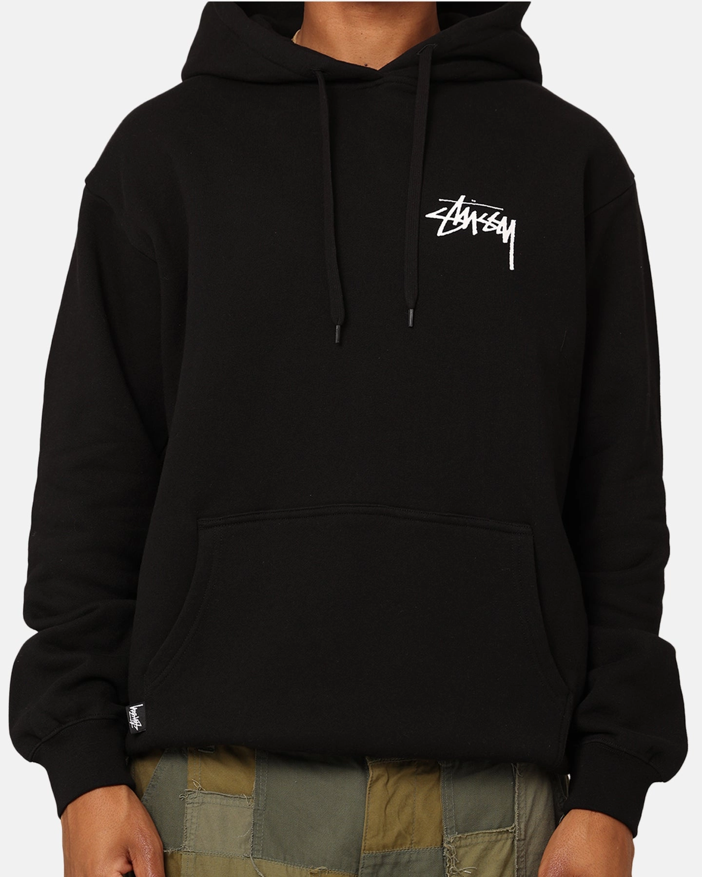 Moisture wicking Stussy Crown Fleeced Hoodie Black