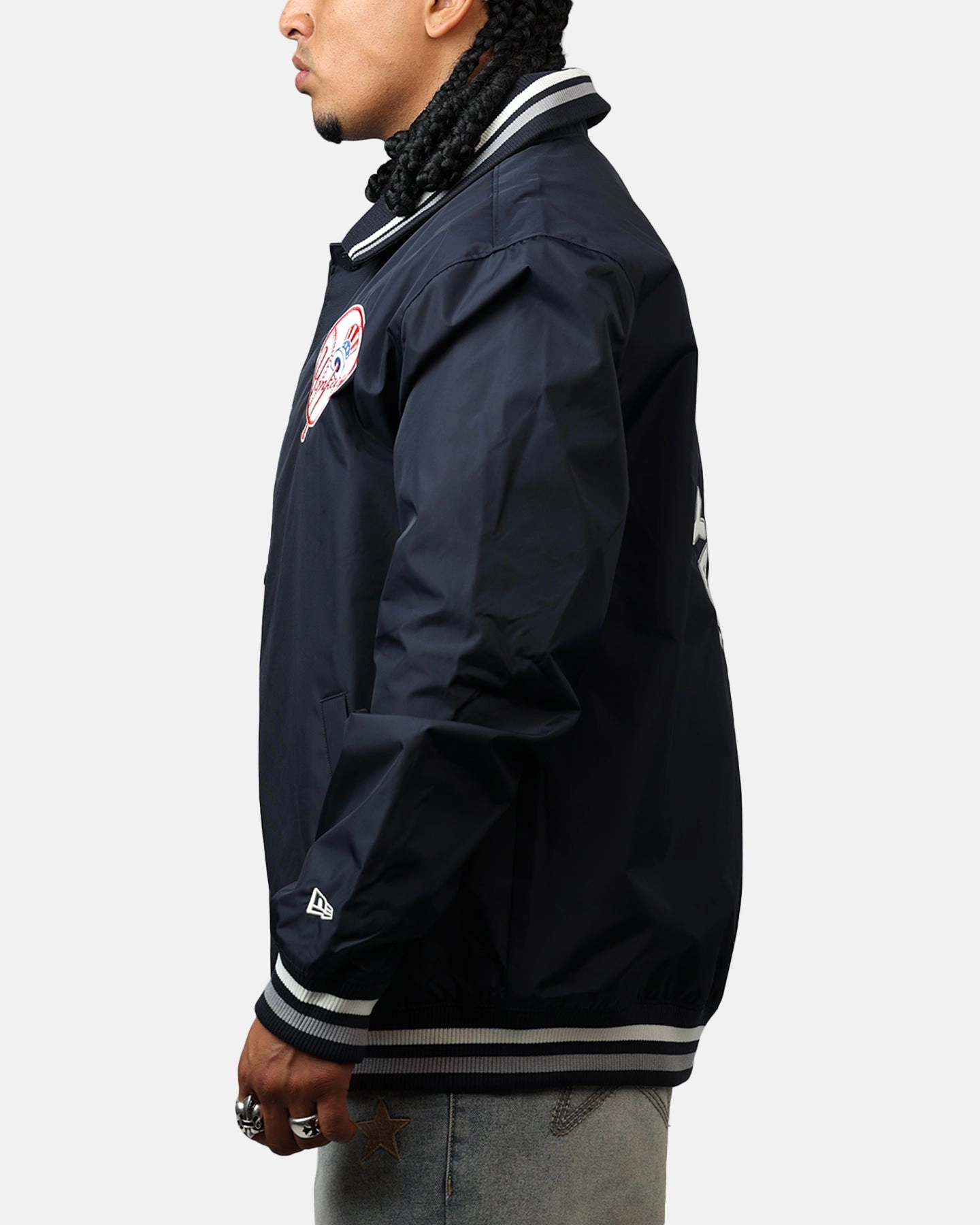 New Era New York Yankees Throwback Jacket Navy Dance Viewpoint