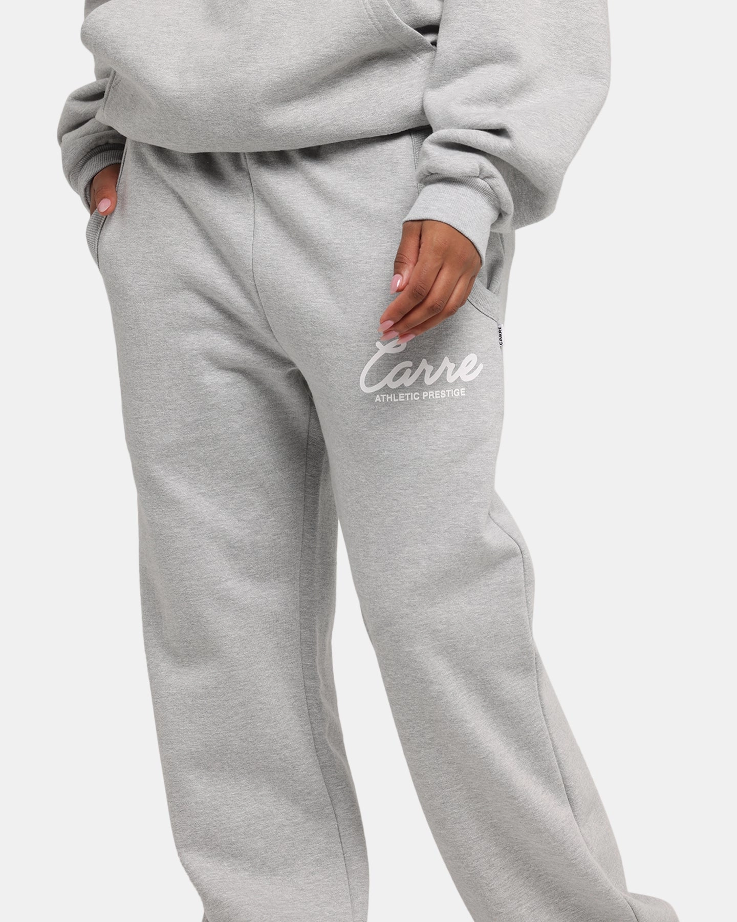 LightweightWeave Carre Prestige Script Sweatpants Grey Marle