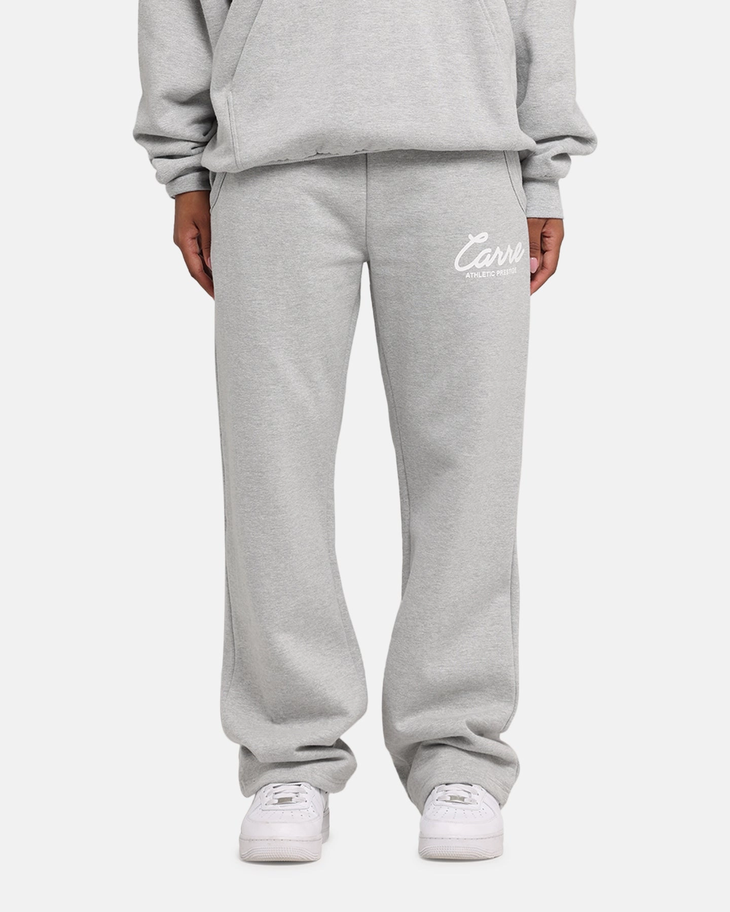 Carre Prestige Script Sweatpants Grey Marle Effortless Wear Breathable activewear