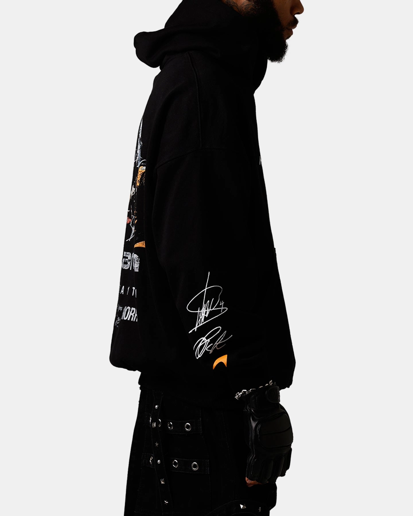 Enhance Reflective Piping Culture Kings X Mclaren 'Las Vegas Grand Prix 2024' Piastri And Norris Hoodie Black