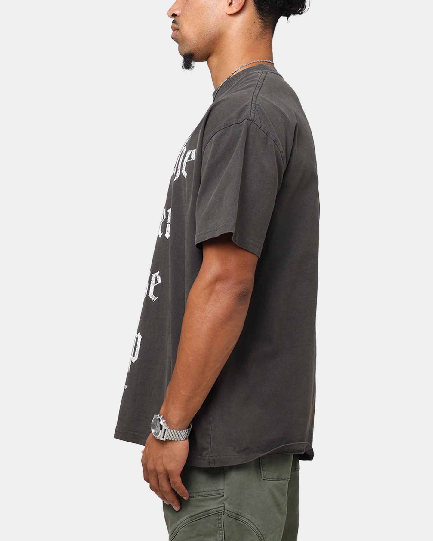 Trendy All-Day Saint Morta Fallen Rising Boxy T-Shirt Black Wash