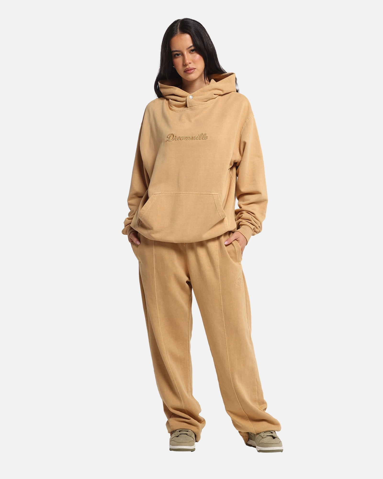 Dreamville Tonal Hoodie Sand Wash Tagless label