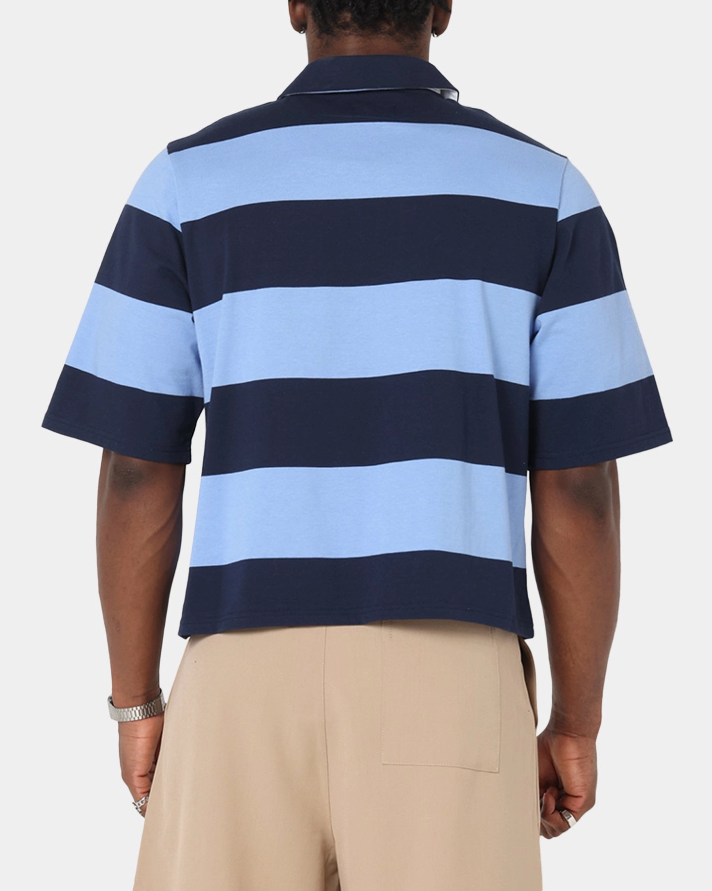 Colorfast Dye Process Beach Ready XXIII Rugby Polo T-Shirt Navy/Blue