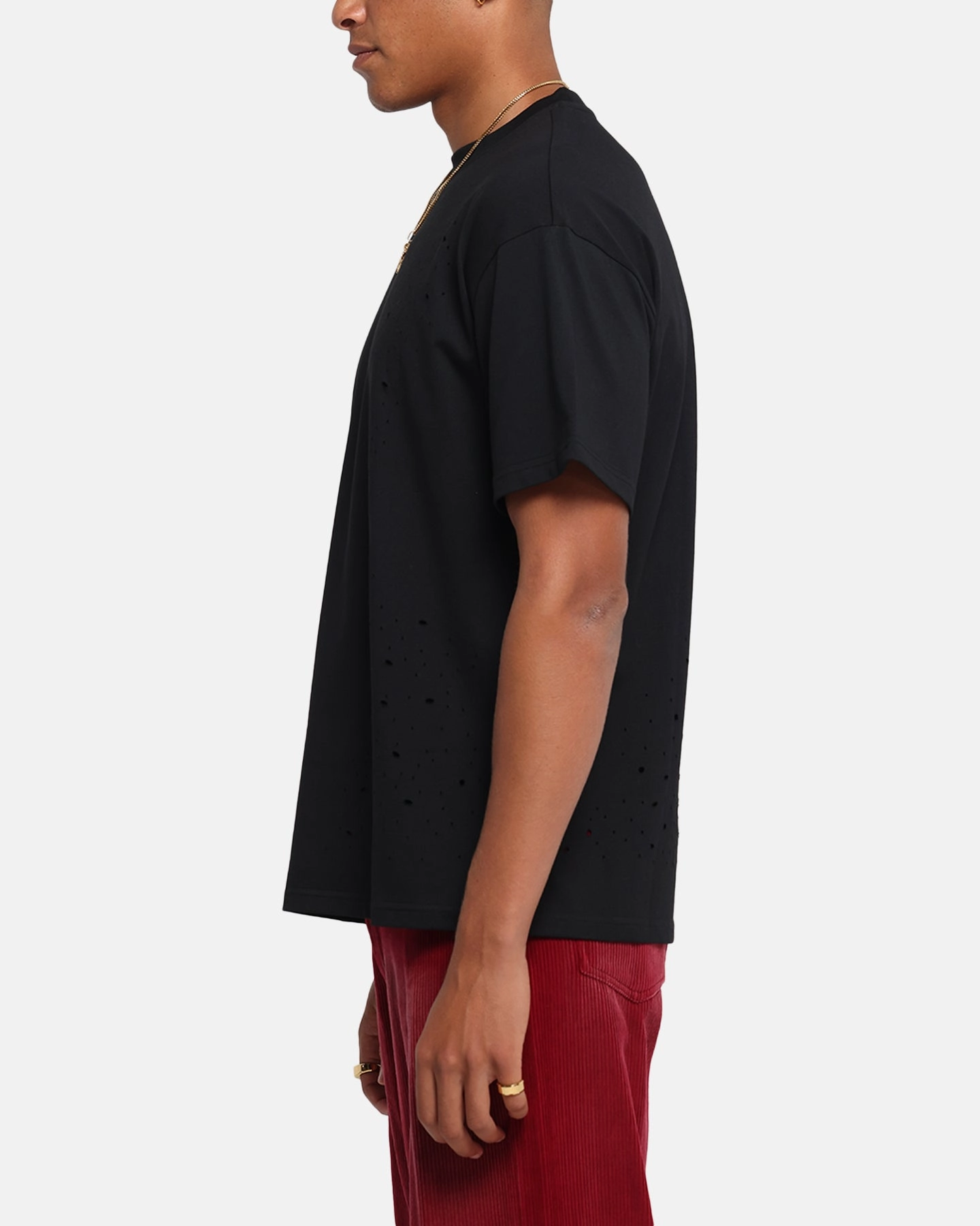 XXIII Distressed T-Shirt Black Anti microbial coating