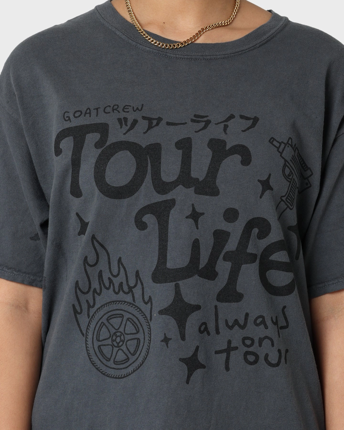 Timeless Style Goat Crew Tourlife T-Shirt Off Black