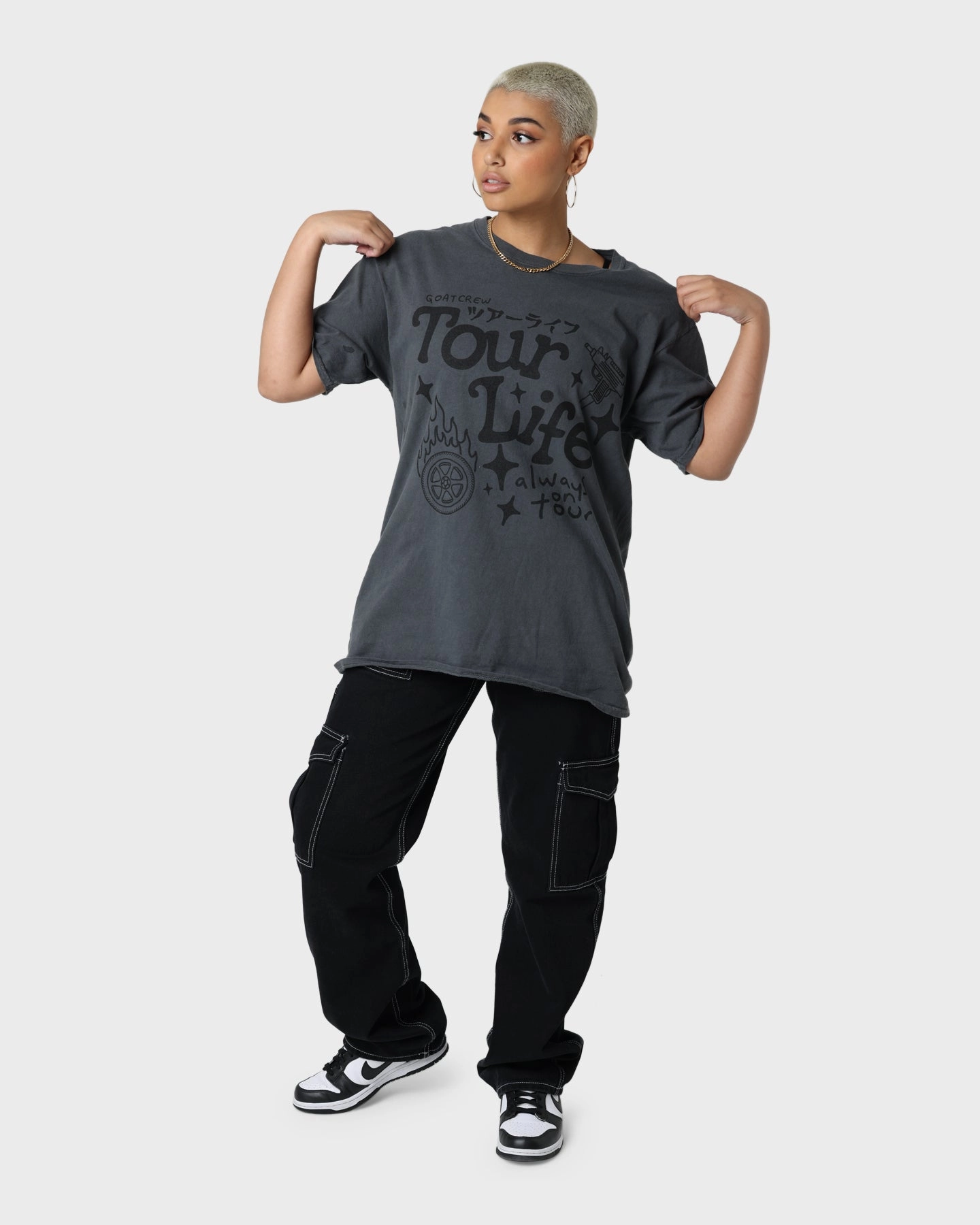 Goat Crew Tourlife T-Shirt Off Black On-the-Go Comfort