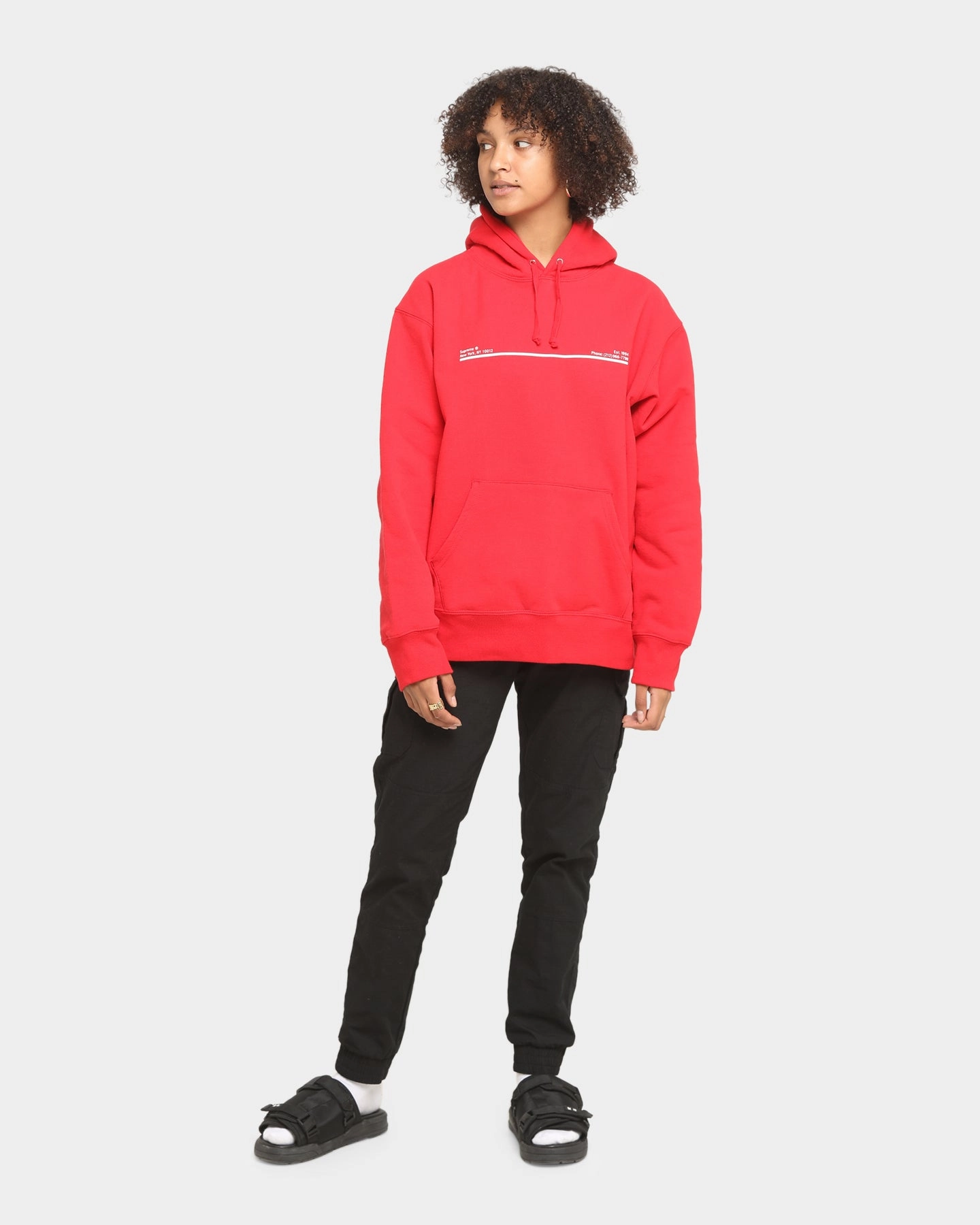 Supreme Shop Hooded Sweatshirt Red Conditioner