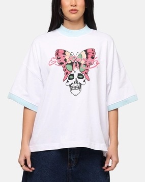 Ed Hardy Butterfly Ringer T-Shirt White Modern Layer
