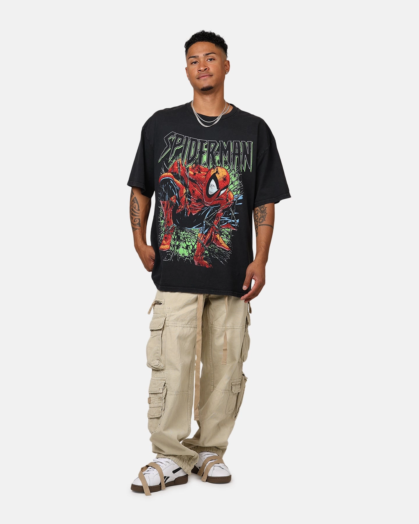 Marvel Spider-Man T-Shirt Charcoal Edgy