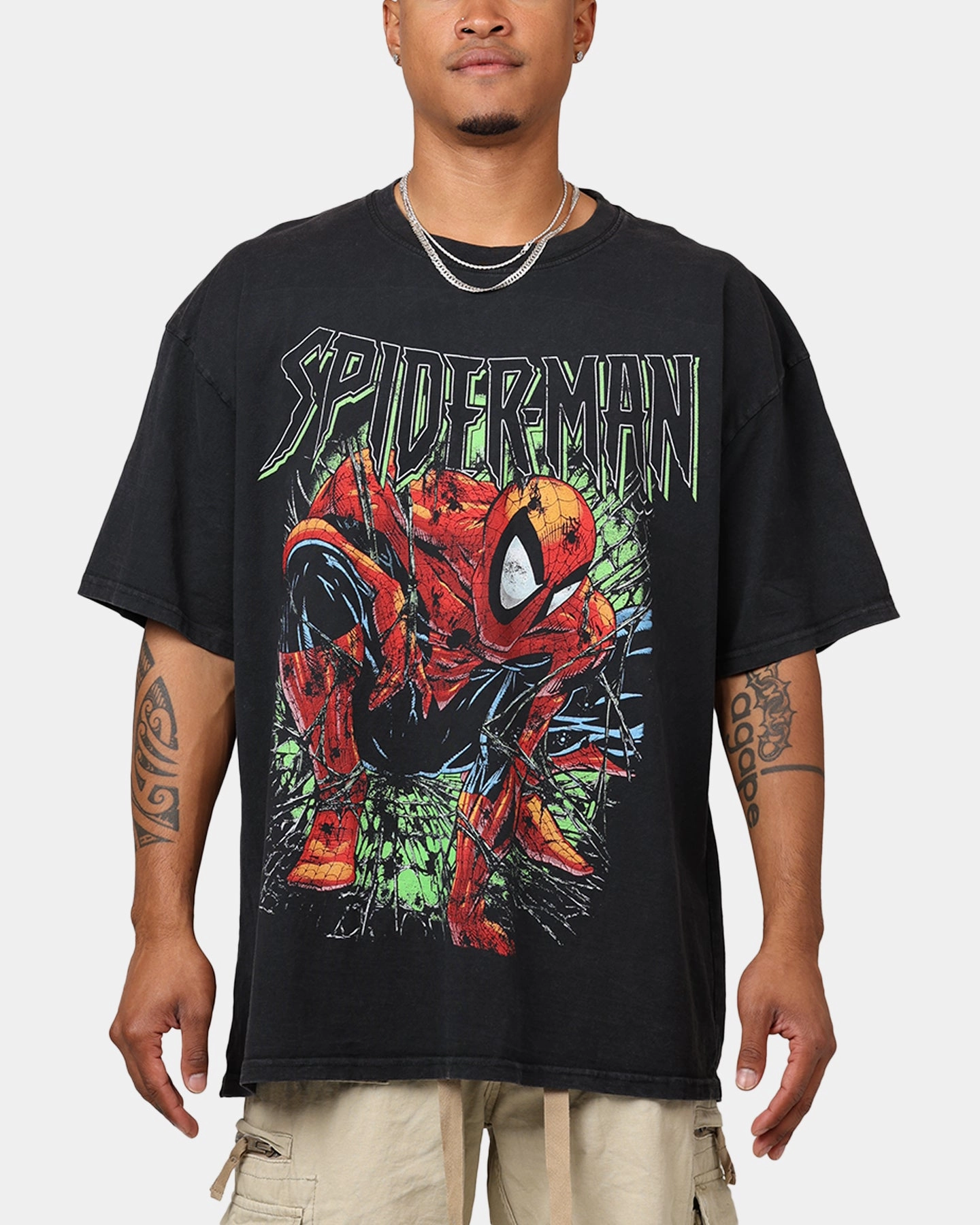 Marvel Spider-Man T-Shirt Charcoal Comfortable Design Quick-Drying Shirt