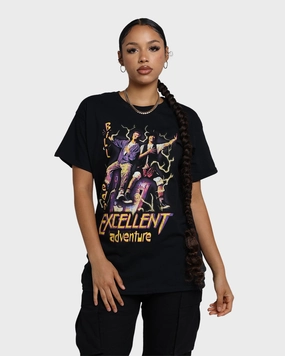 Sporty Fashion American Thrift X Bill & Ted Excellent Adventure T-Shirt Black