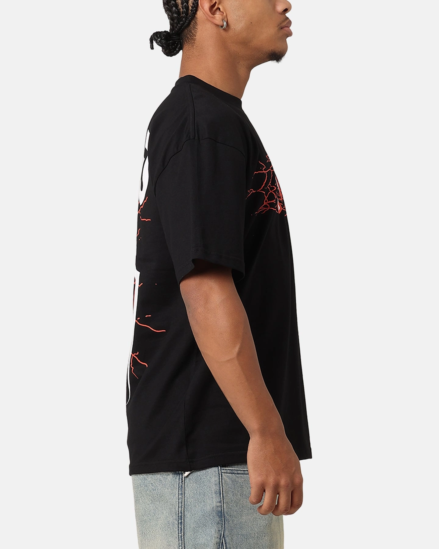Casual Layer Look All-Day Wear Goat Crew Marvel Spider-Man Y2K Miles T-Shirt Black