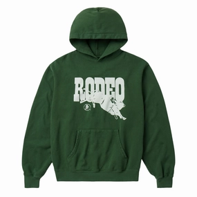 Street Lightness Heat Sealed Edges One Of These Days Go Rodeo Hoodie Forest Green'