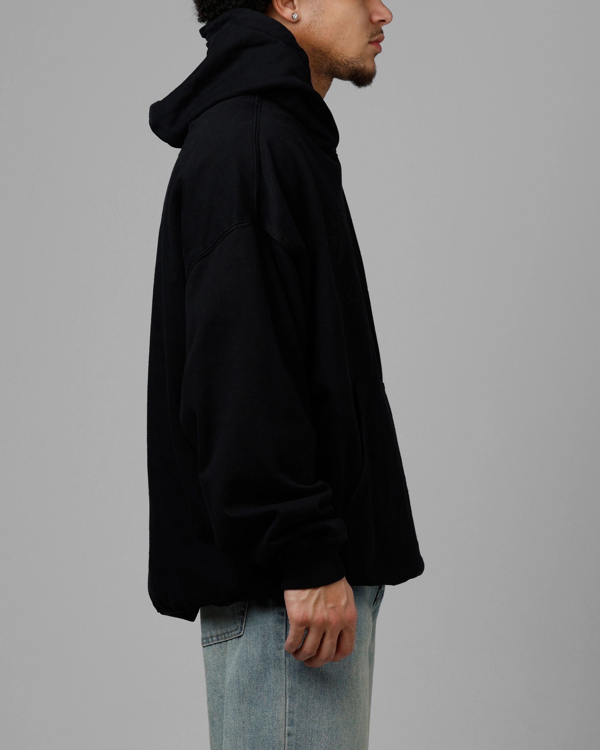 Hook and loop fasteners Loiter Pain Premium Hoodie Black