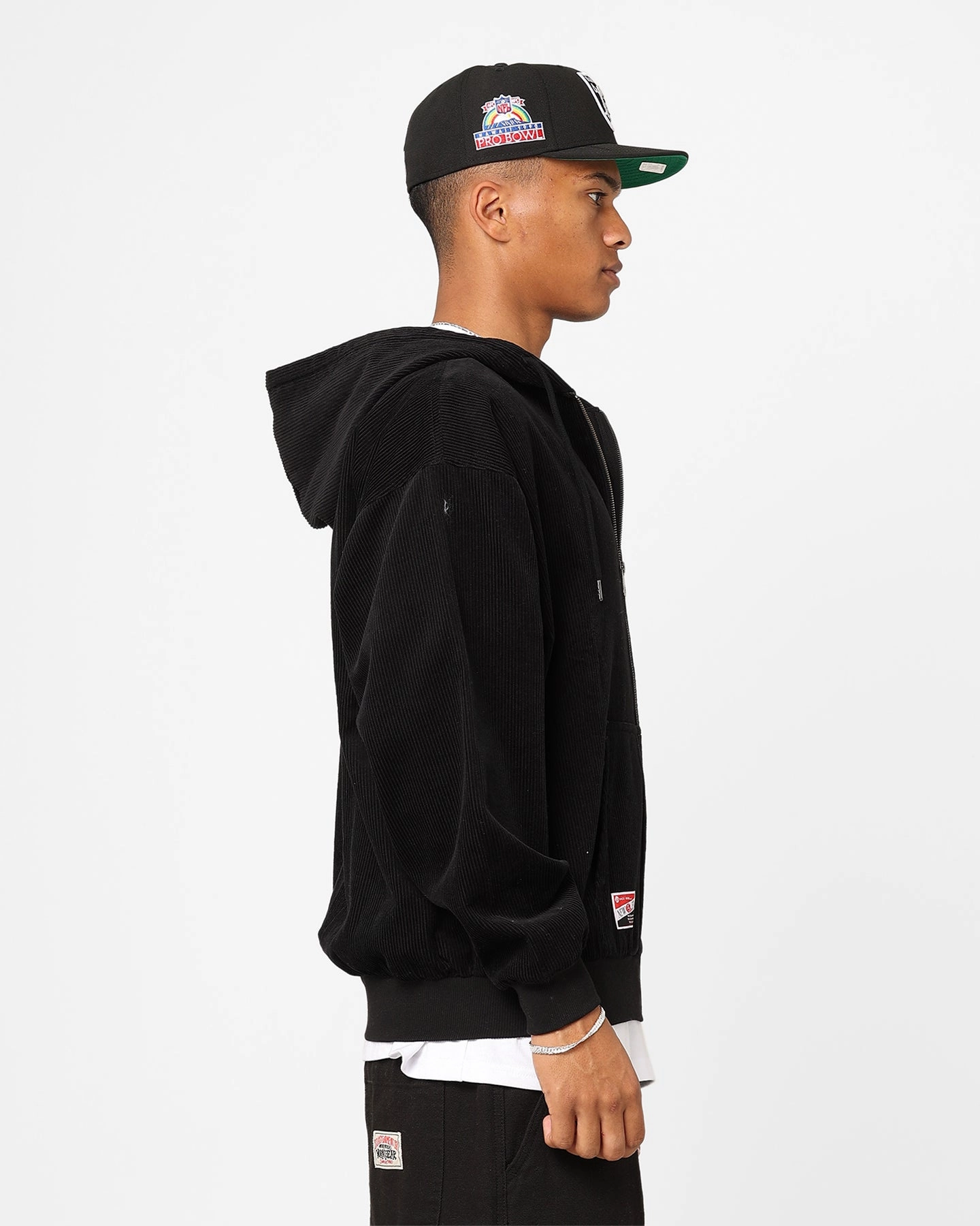 New Era Oakland Raiders Oversized Zip Hoodie Black Certificate