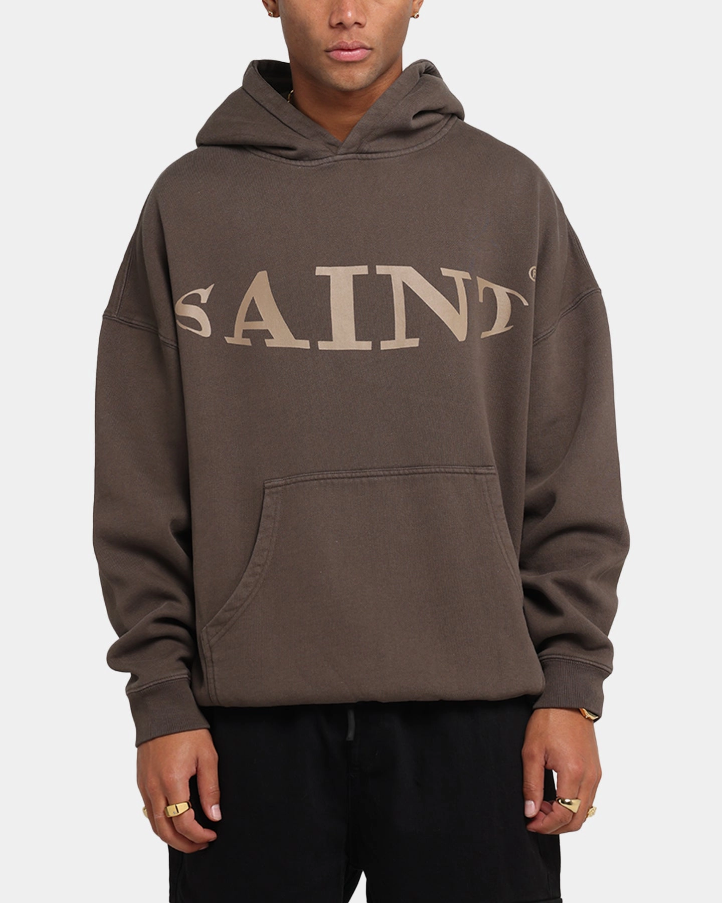 Saint Morta Vision Boxy Hoodie Brown Cultural - valuable Intuitive