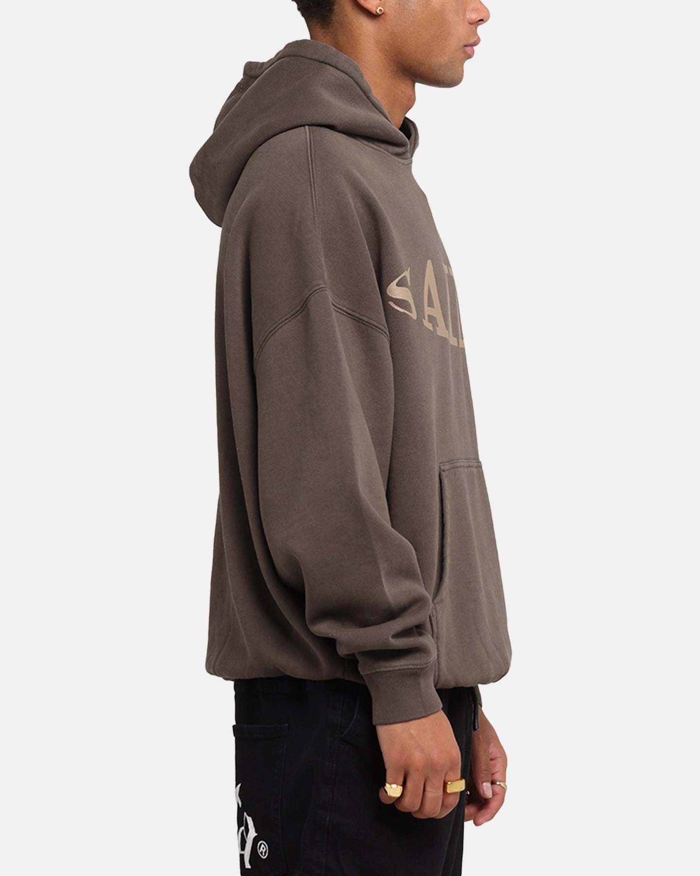 Travel Light High Neckline Saint Morta Vision Boxy Hoodie Brown