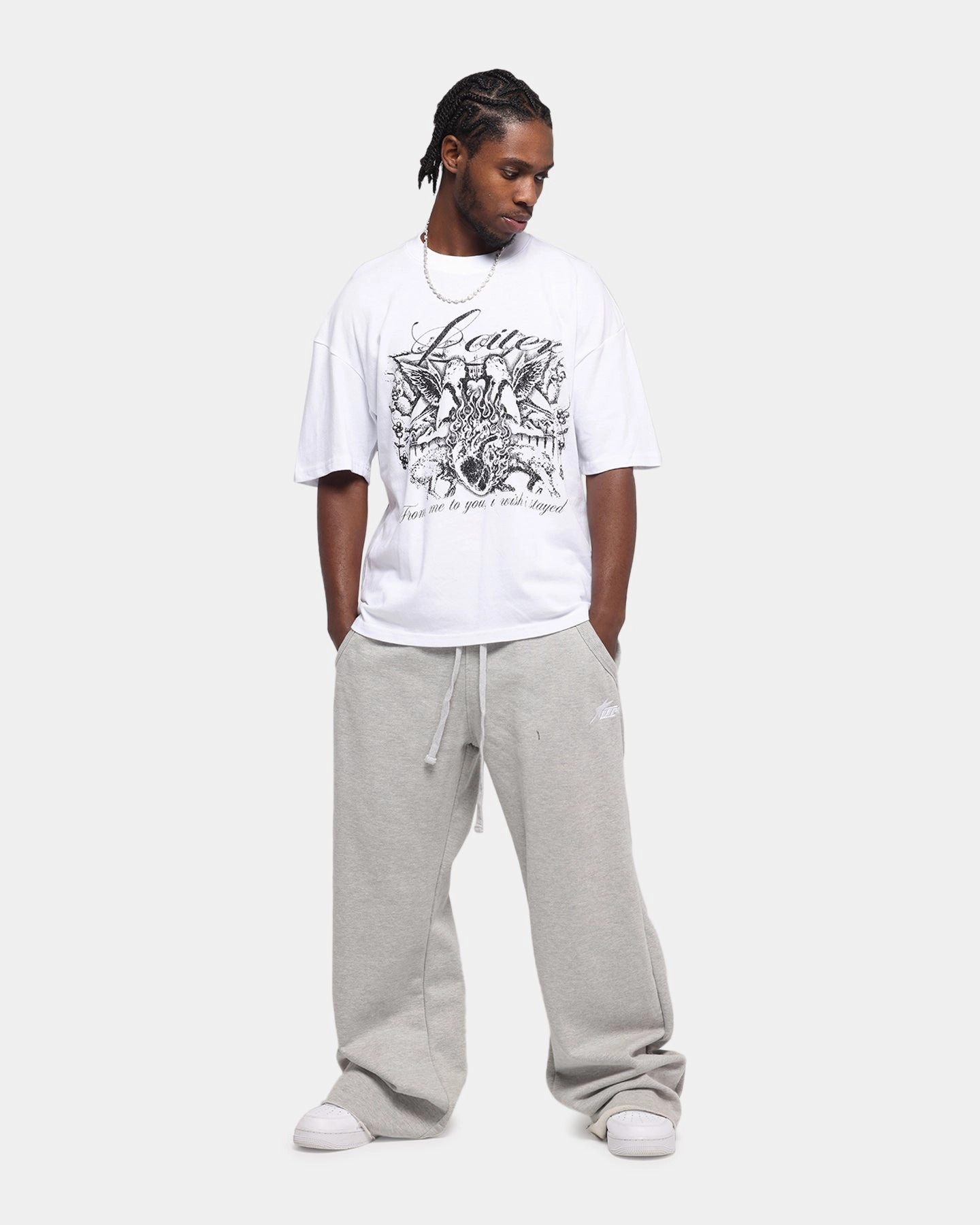 Seasonal Outfit Loiter Earth Angel T-Shirt White