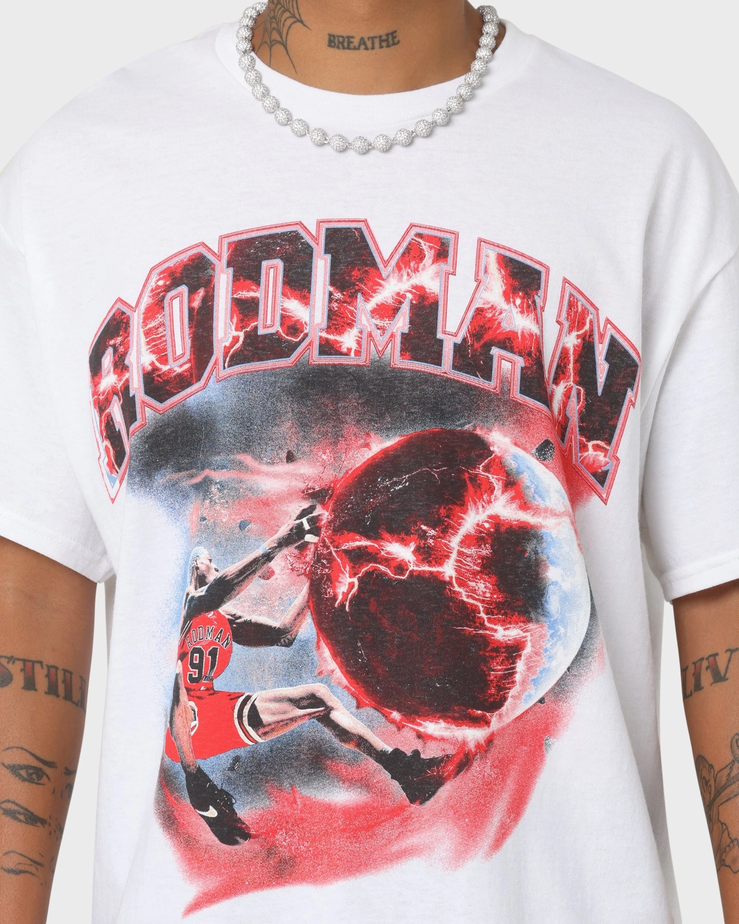 Rodman Brand Planet Dunk T-Shirt White Everyday Layer