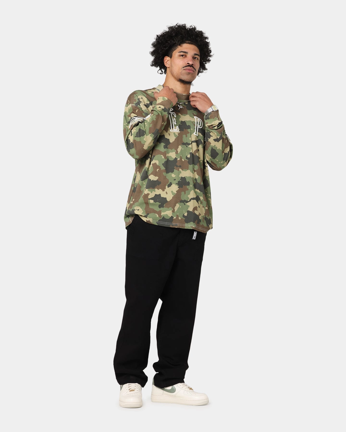 Outdoor Trend Carre Global Oversized Long Sleeve T-Shirt Camo