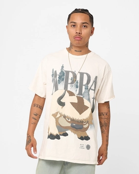 Goat Crew X Avatar: The Last Airbender Appa Vintage T-Shirt Off White Garment Washed Texture