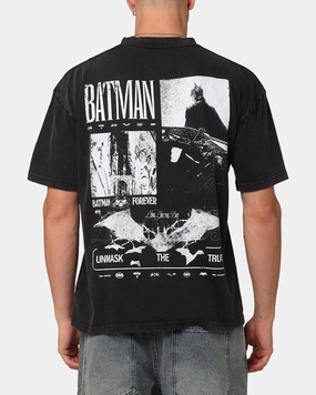 Goat Crew X DC Batman Heart Vintage T-Shirt Black Acidwash Sporty Look Wear