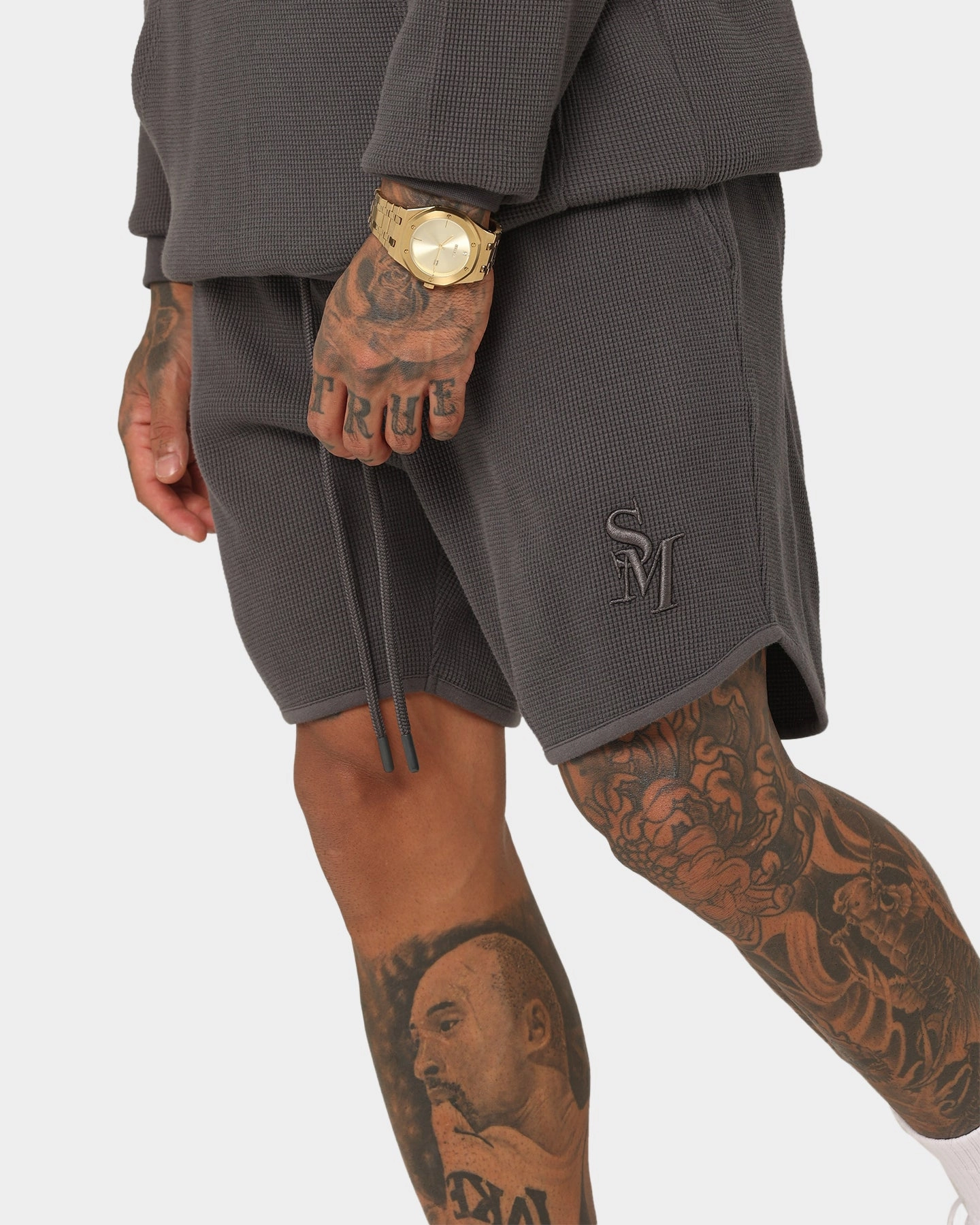 Saint Morta Waffle Shorts Slate NonSlipGrip Stay Cool