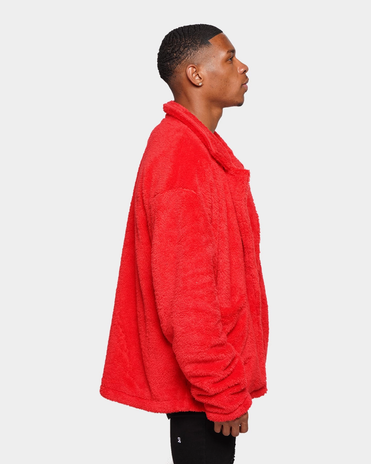 Position Age XXIII Talha Red Fur Jacket Red