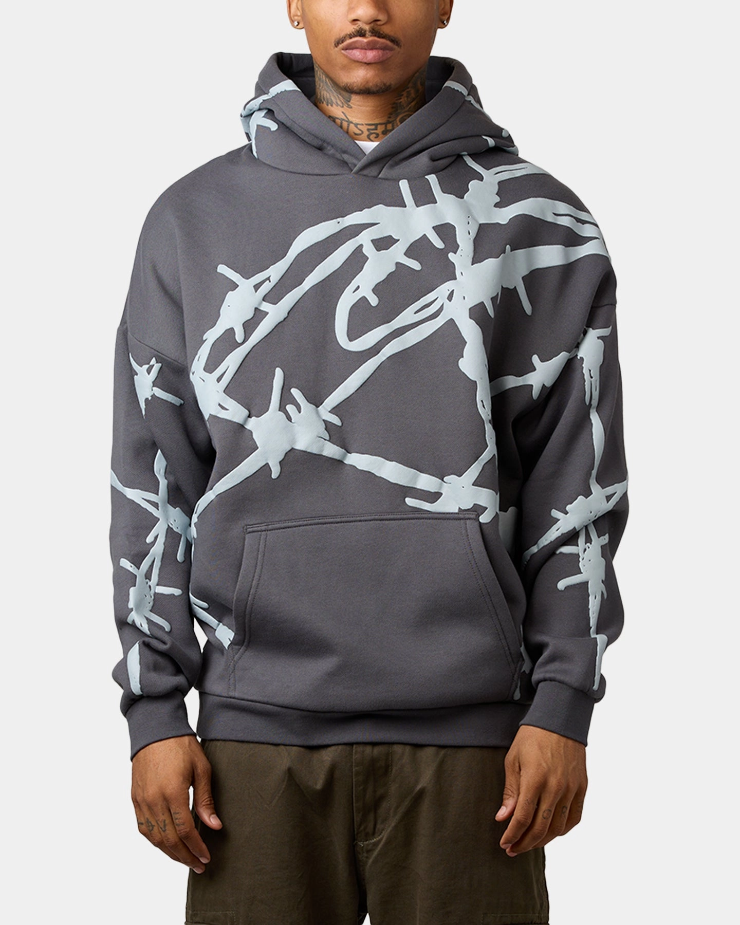 Saint Morta Barberry Boxy Hoodie Dark Grey day