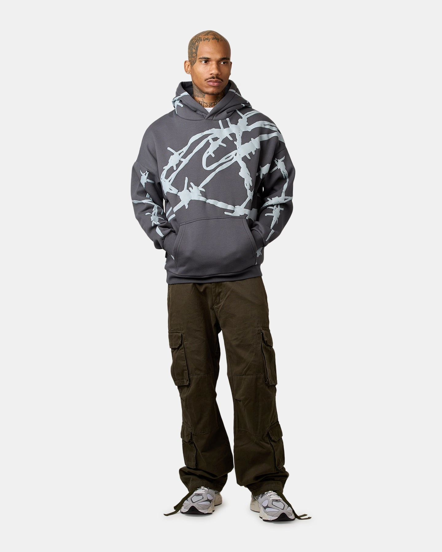 All Weather Performance Saint Morta Barberry Boxy Hoodie Dark Grey