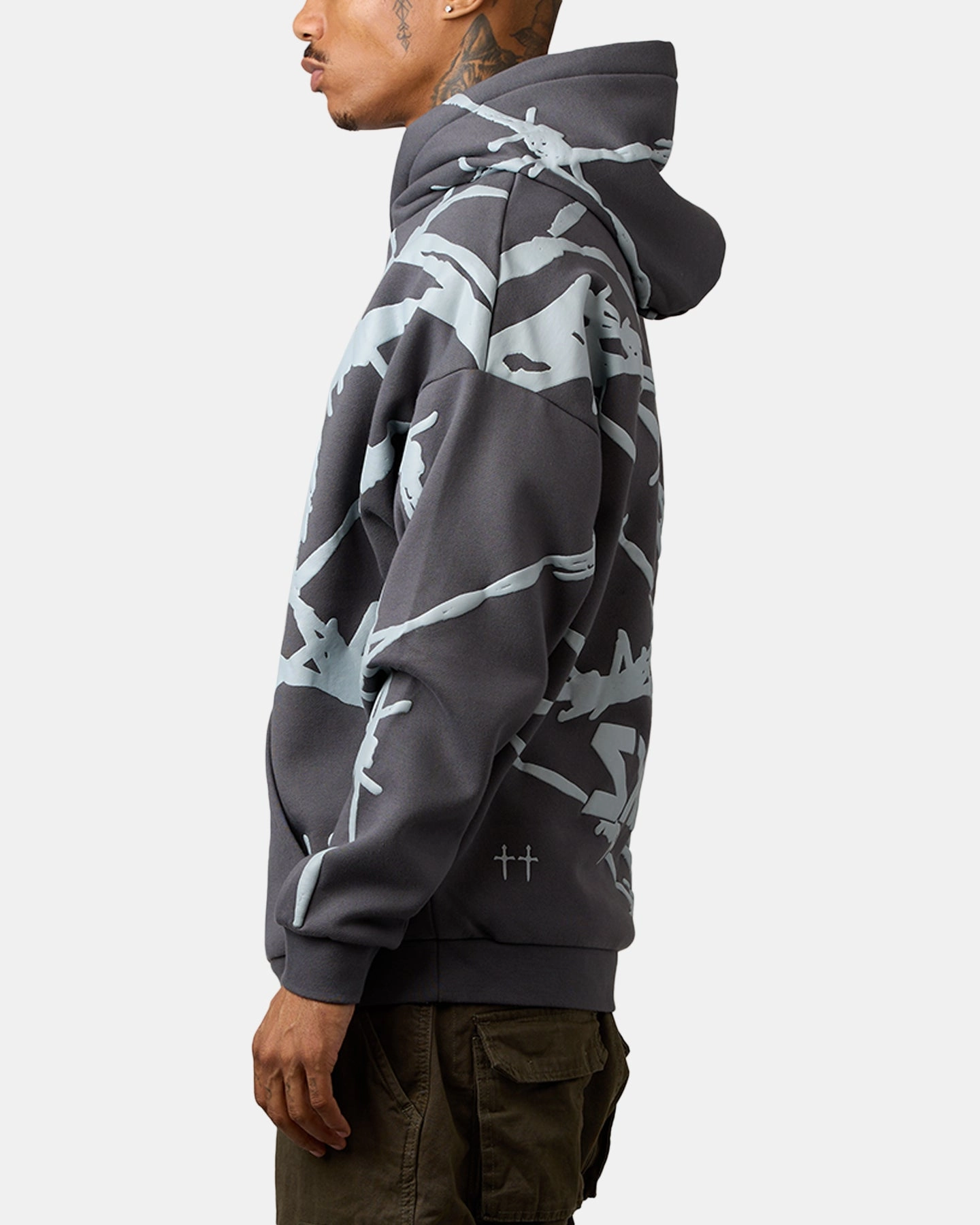 library Saint Morta Barberry Boxy Hoodie Dark Grey