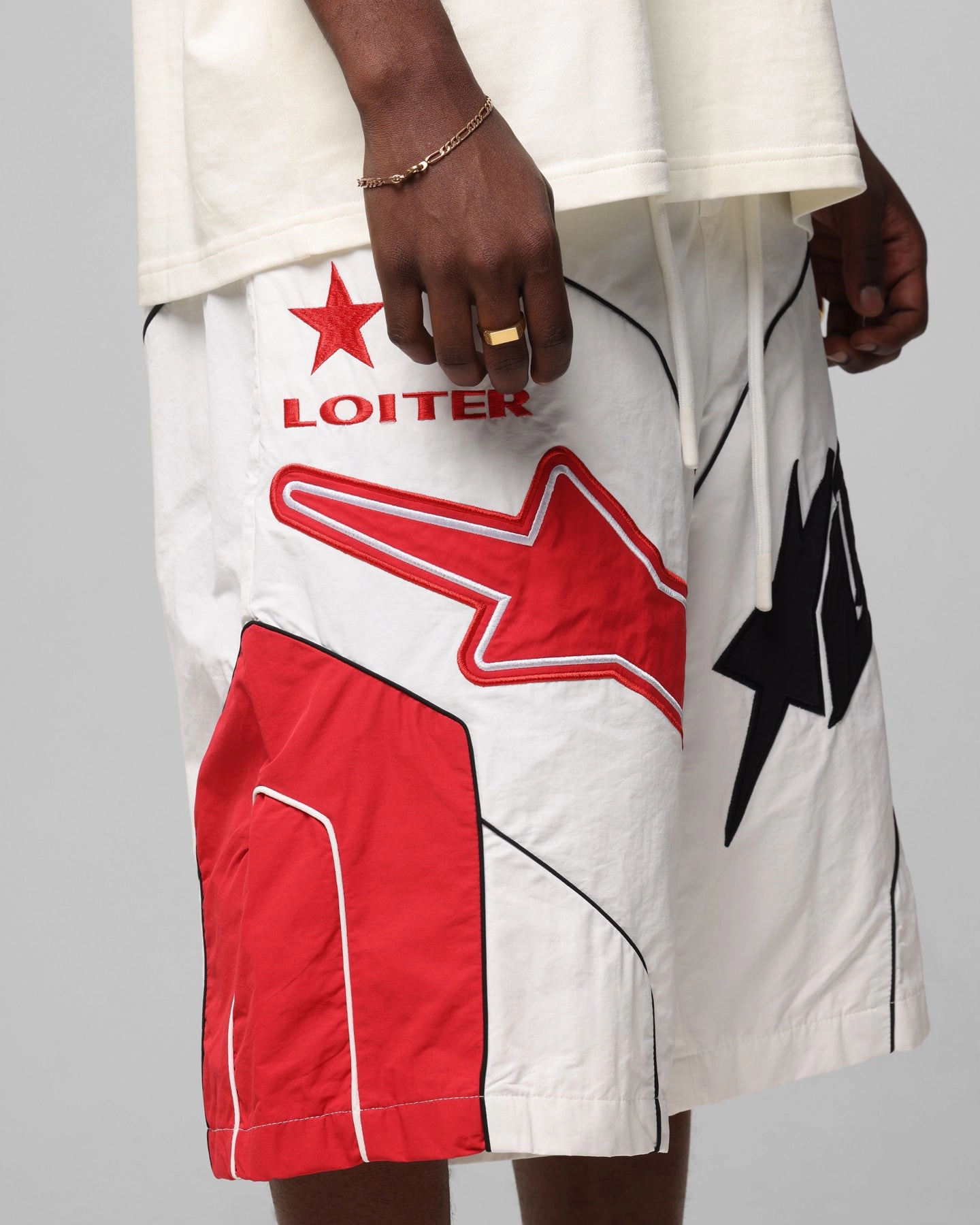 Flex Fit Design Loiter Motocross Shorts White