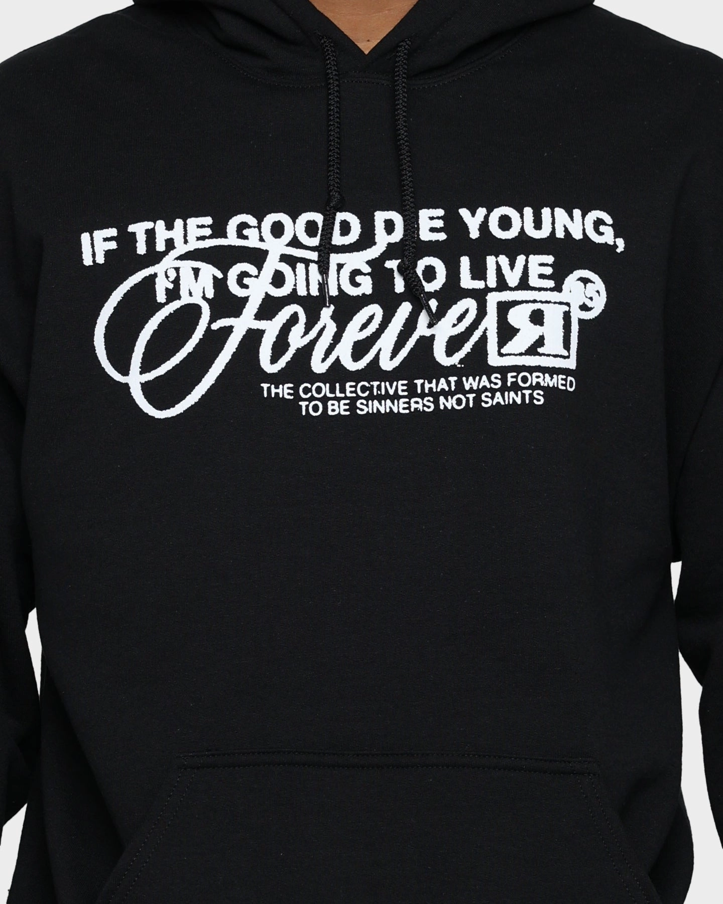 Goat Crew Live Forever Hoodie Black bus ride Change