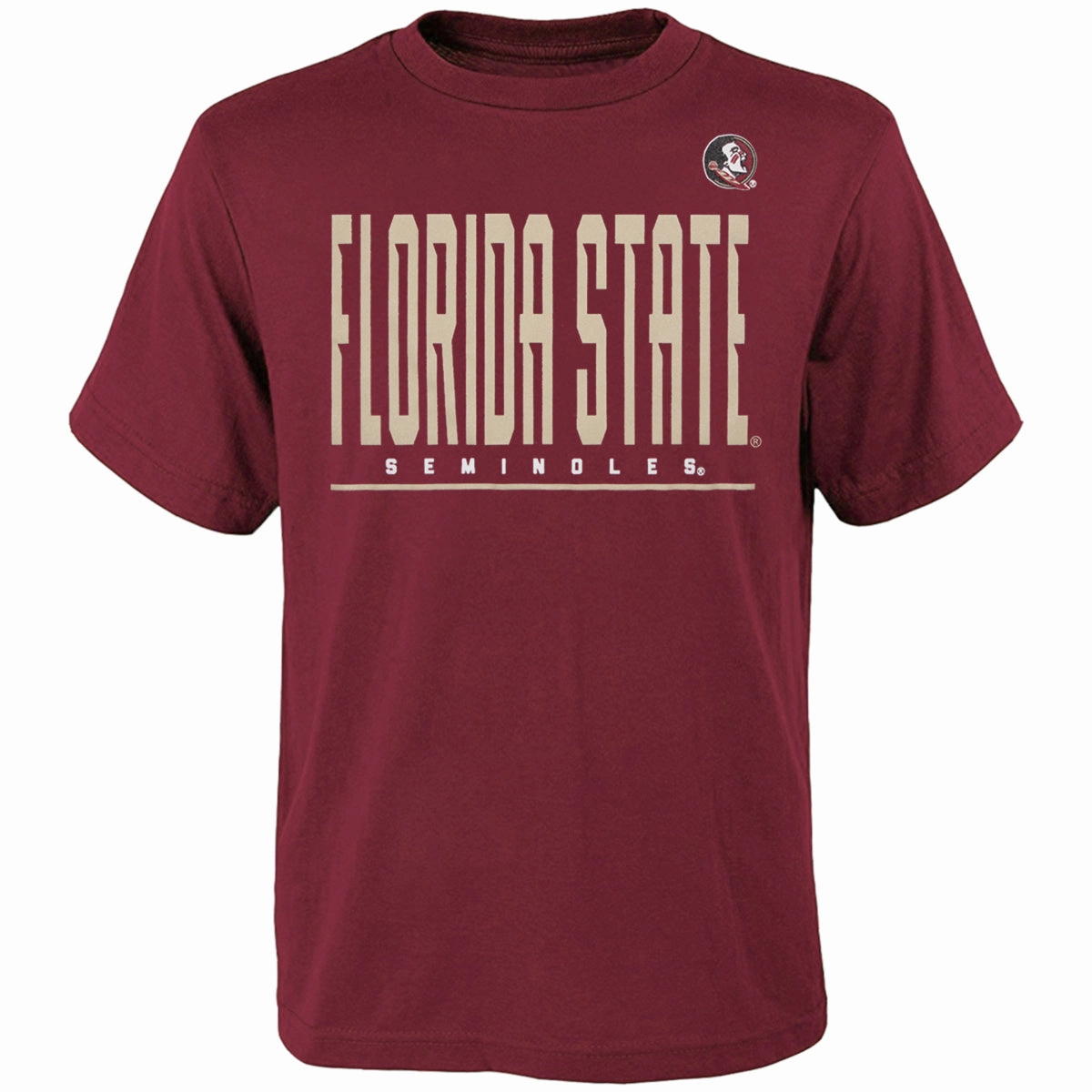 Outerstuff Kid's Florida State Seminoles/Seminole Logo Short Sleeve Performance T-shirt - Garnet Perfect Layering Stylish Essential