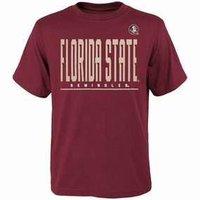 Street Style Trend Versatile Layer Outerstuff Kid's Florida State Seminoles/Seminole Logo Short Sleeve Performance T-shirt - Garnet