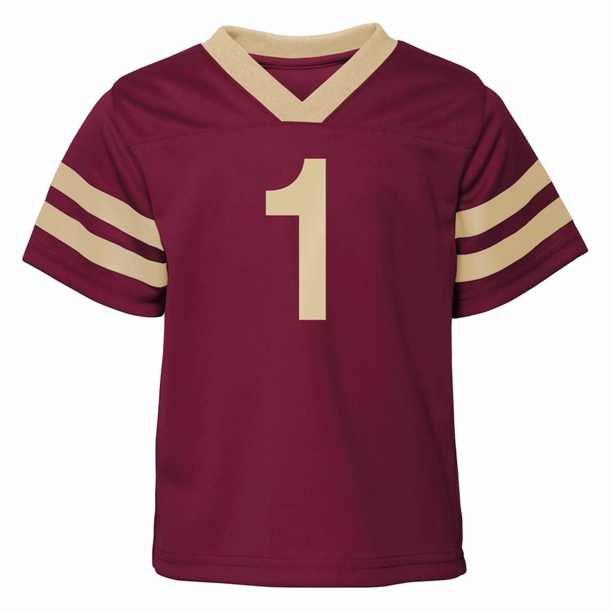 Moisture Control Fabric Outerstuff Kids' Florida State #1 Football Uniform Short Sleeve Top & Pant Set - Garnet/Gold