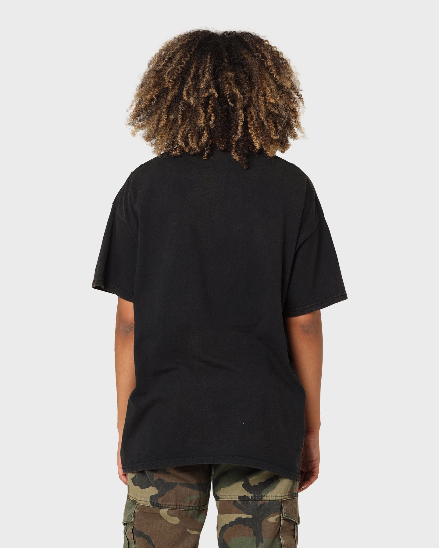 Tagless Design Chic Style Trend Goat Crew X Cowboy Bebop Edward Vintage T-Shirt Washed Black