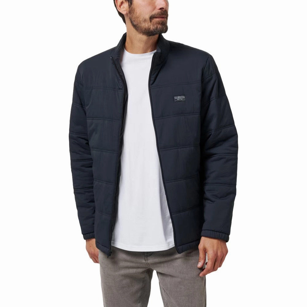 DoubleStitchSeams Sleek Comfort TravisMathew Palisades Puffer Golf Jacket Black - FW24 Men
