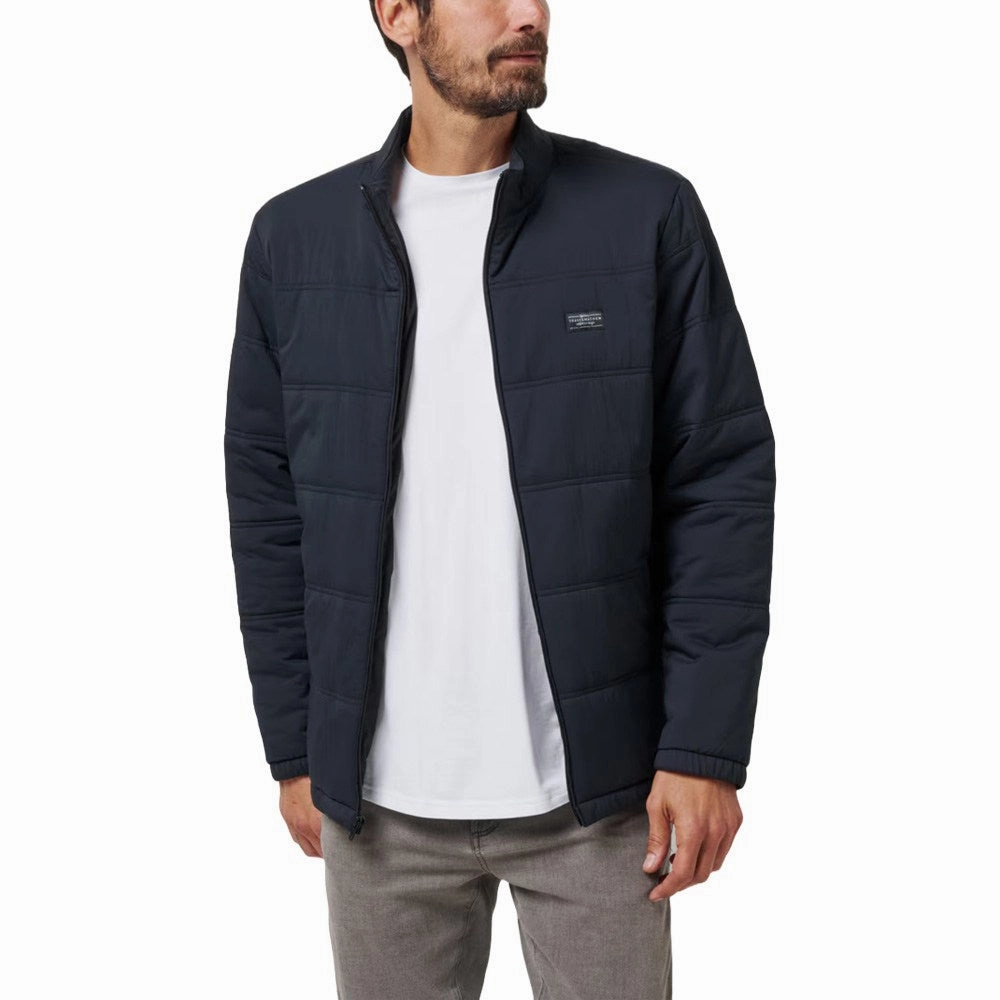 TravisMathew Palisades Puffer Golf Jacket Black - FW24 Men quick dry Wrinkle resistant fabric