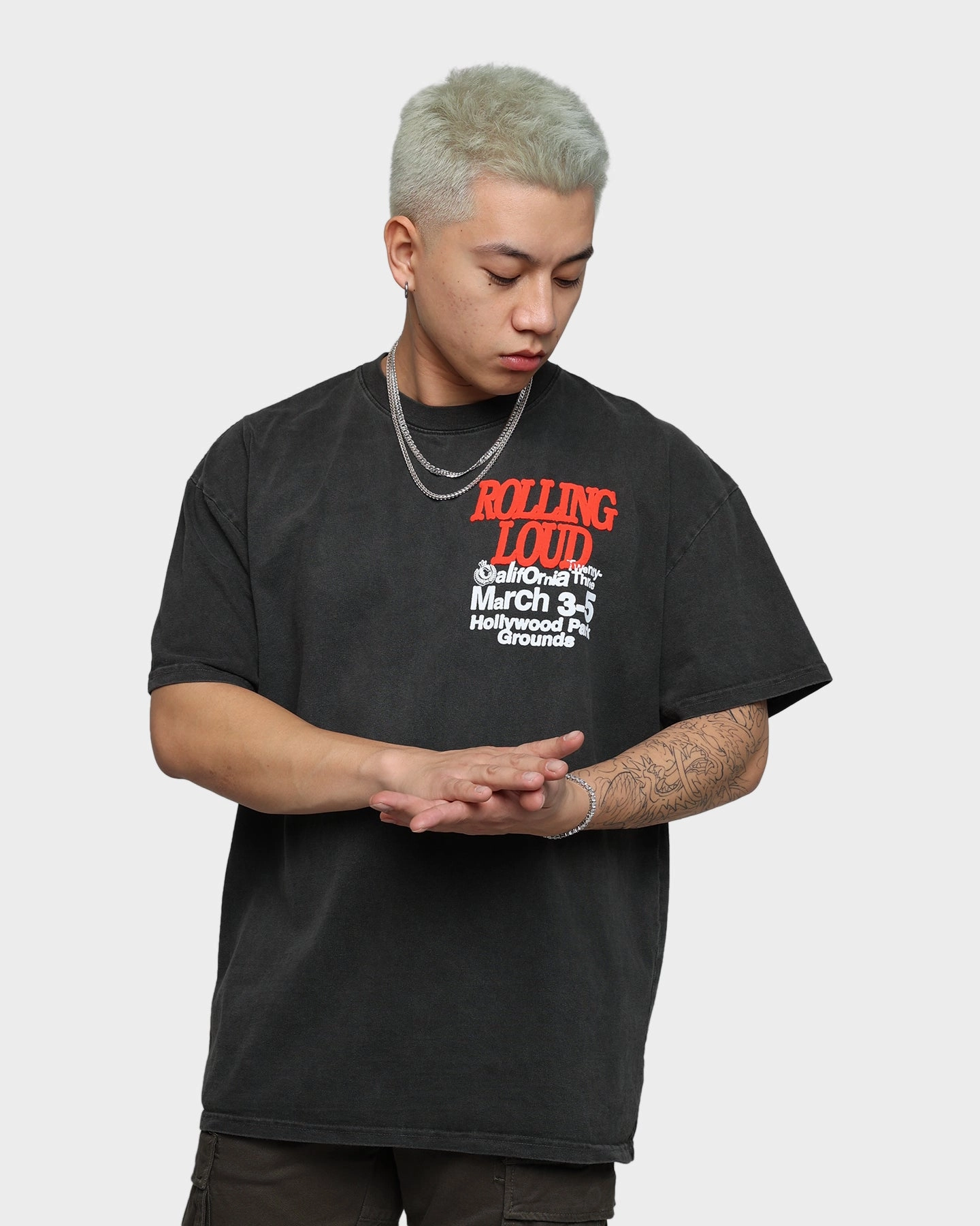 Rolling Loud Rolling Loud Venue Vintage T-Shirt Black Wash Comfy Essentials Wear Edgy