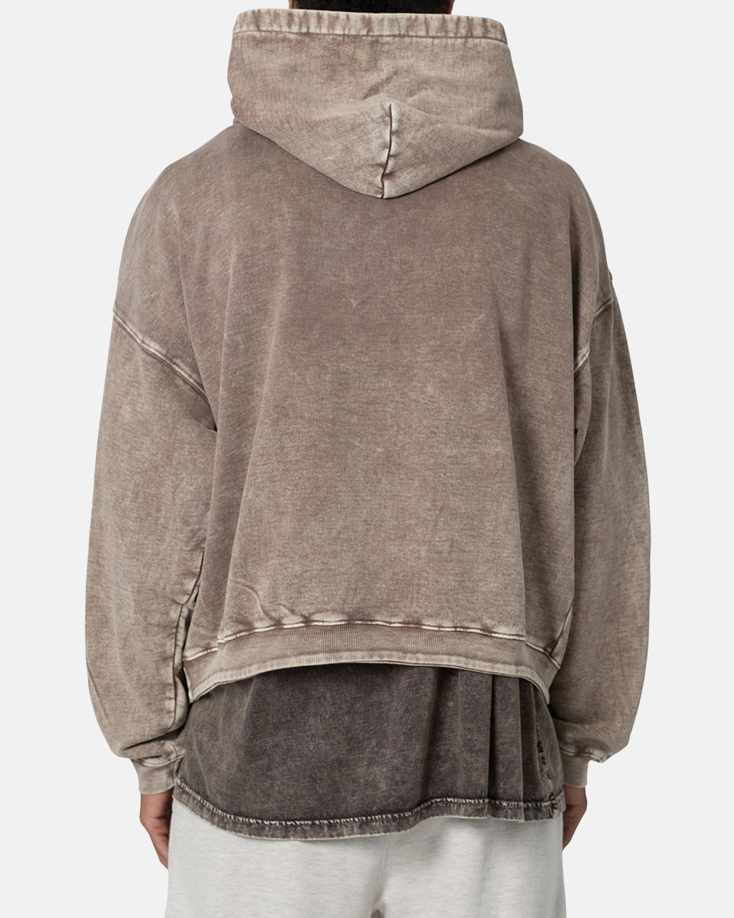 Hear MNML Washed Acid Hoodie Brown