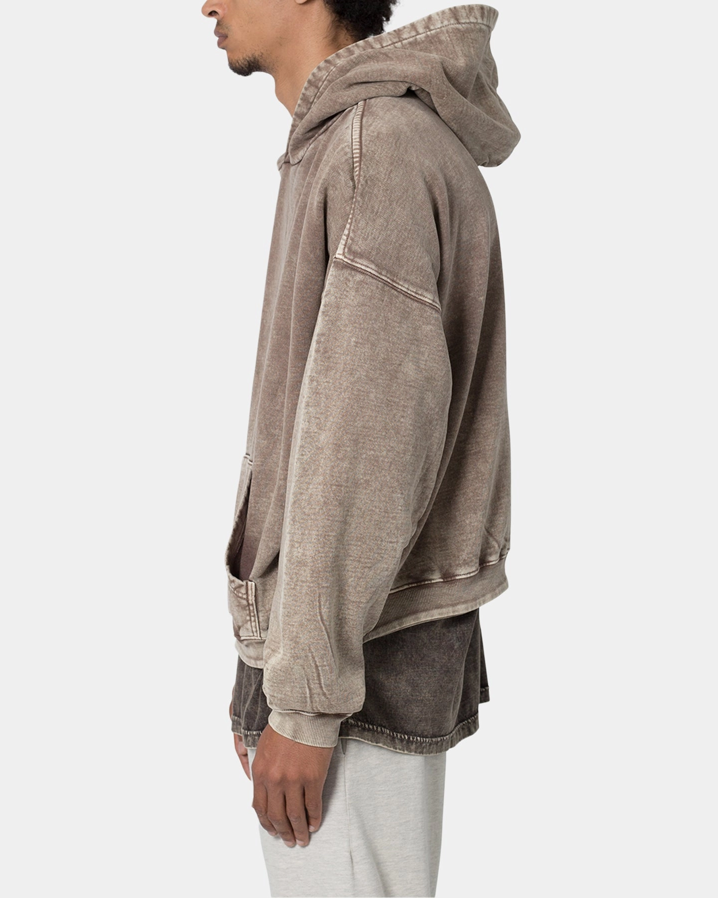 MNML Washed Acid Hoodie Brown Street Cool suitable for promotional activities