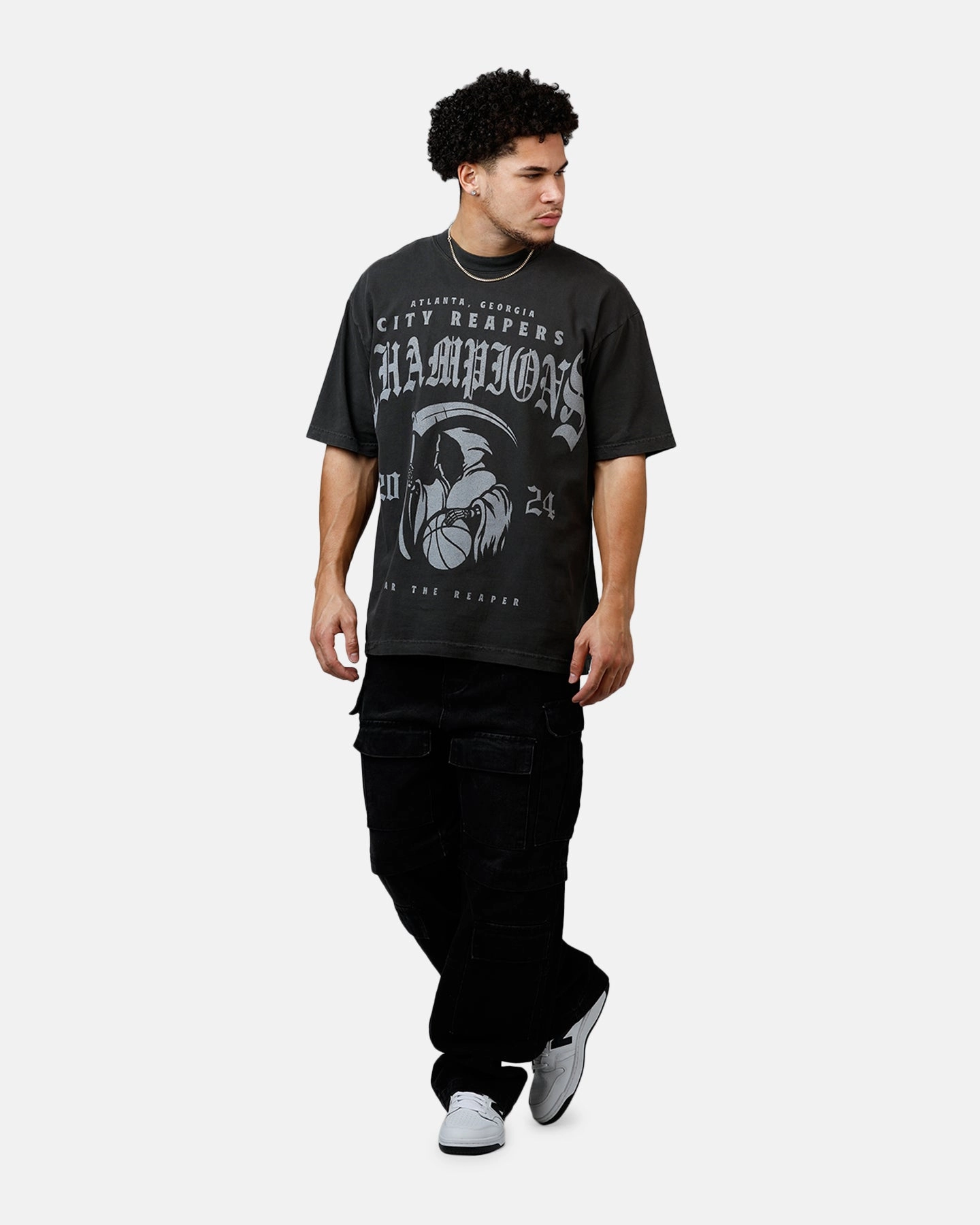 Tagless Comfort Stylish Wear Overtime Champions T-Shirt Vintage Black