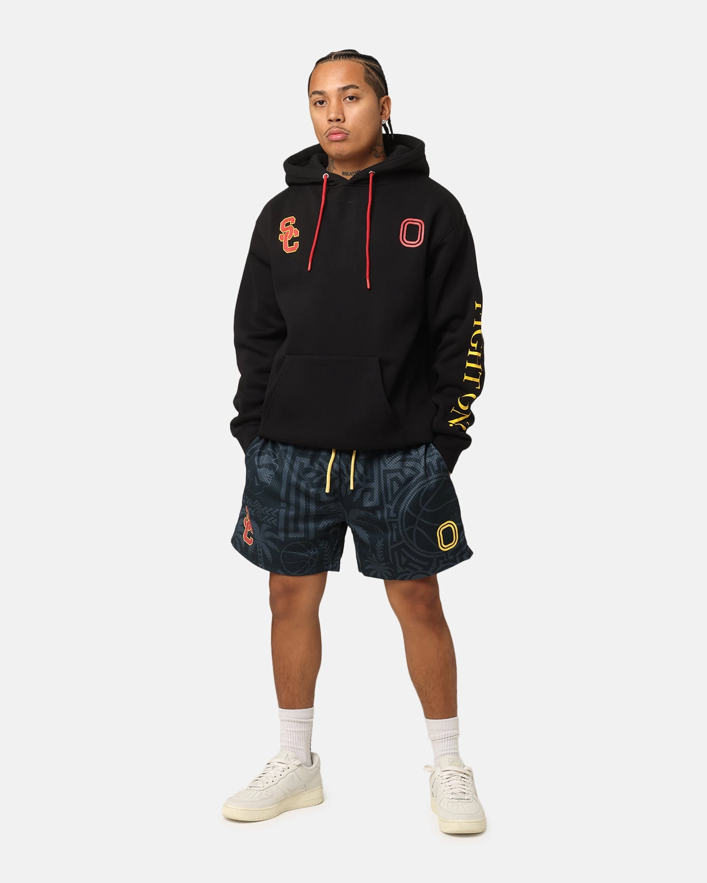 Overtime USC Trojans Fight On Hoodie Black Lightweight Padding