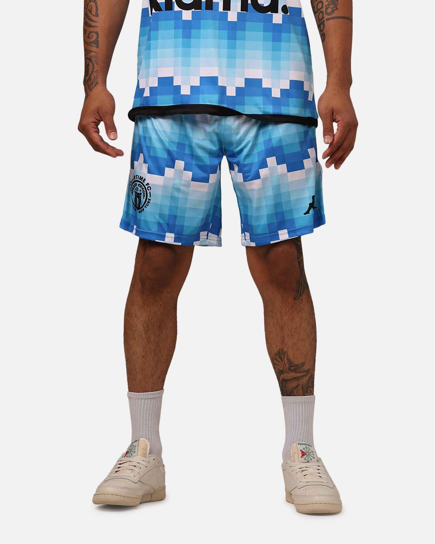 Fade Resistant Dye Effortless Comfort Overtime X Kappa Brooklyn Shorts Blue