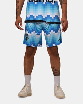 Fade Resistant Dye Effortless Comfort Overtime X Kappa Brooklyn Shorts Blue