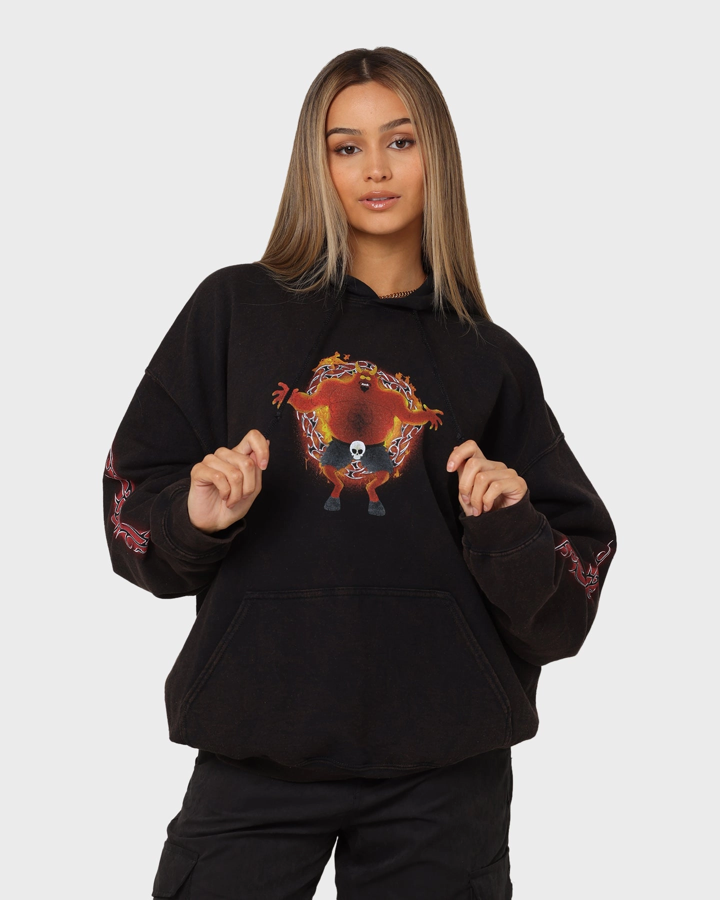 Goat Crew X South Park Satan Vintage Hoodie Black Wash Water resistant coating