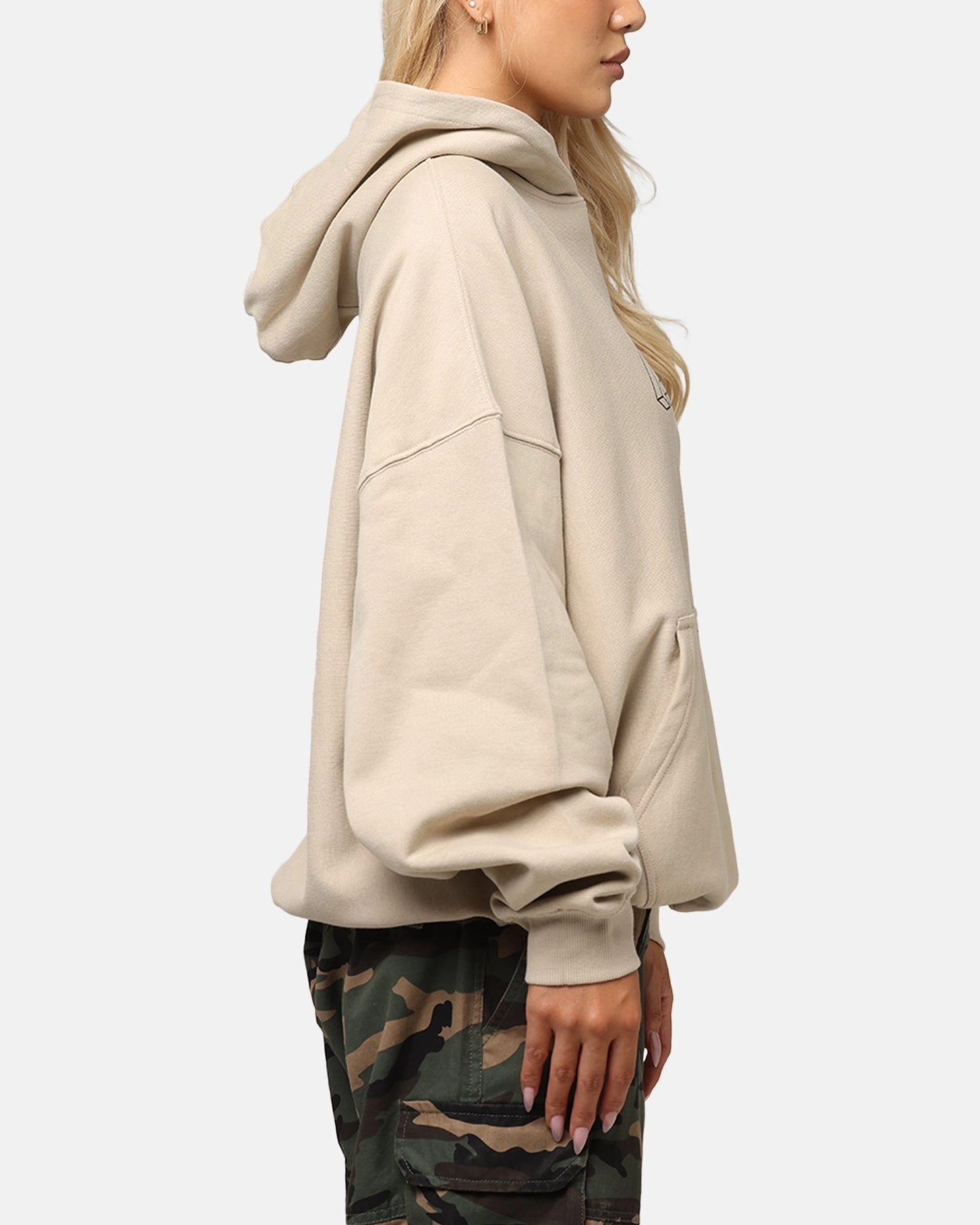 Easy Zip Blueprint The Anti Order Dimension Boxy Hoodie Stone